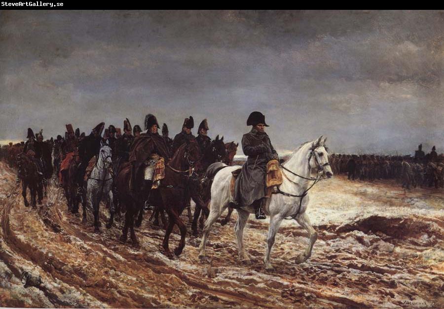 Jean-Louis-Ernest Meissonier Napoleon on the expedition of 1814